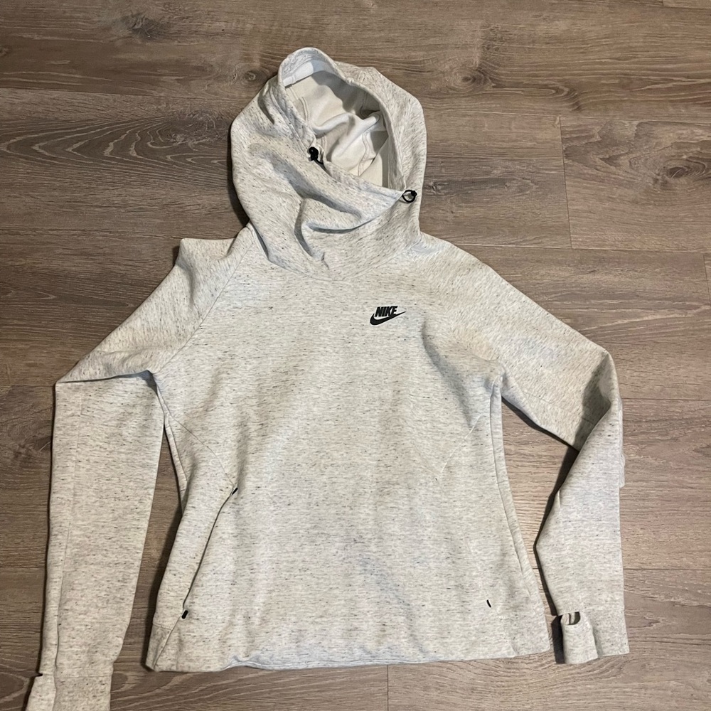 Nike Women Tech Fleece Hoodie gray heather sz M new
